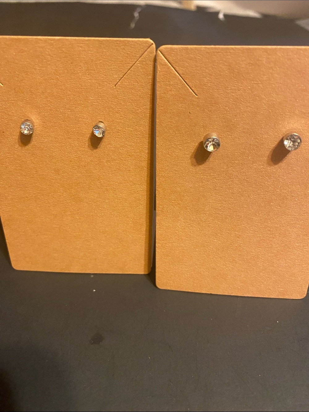 Classic Clear Crystal Stud Earrings - Pair